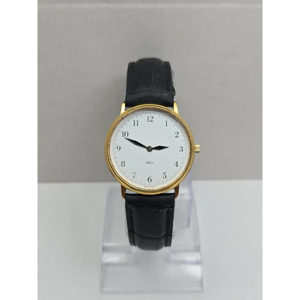 M&Co Bodoni Tibor Kalman Vintage Swiss Made Art Minimalist Watch New Battery